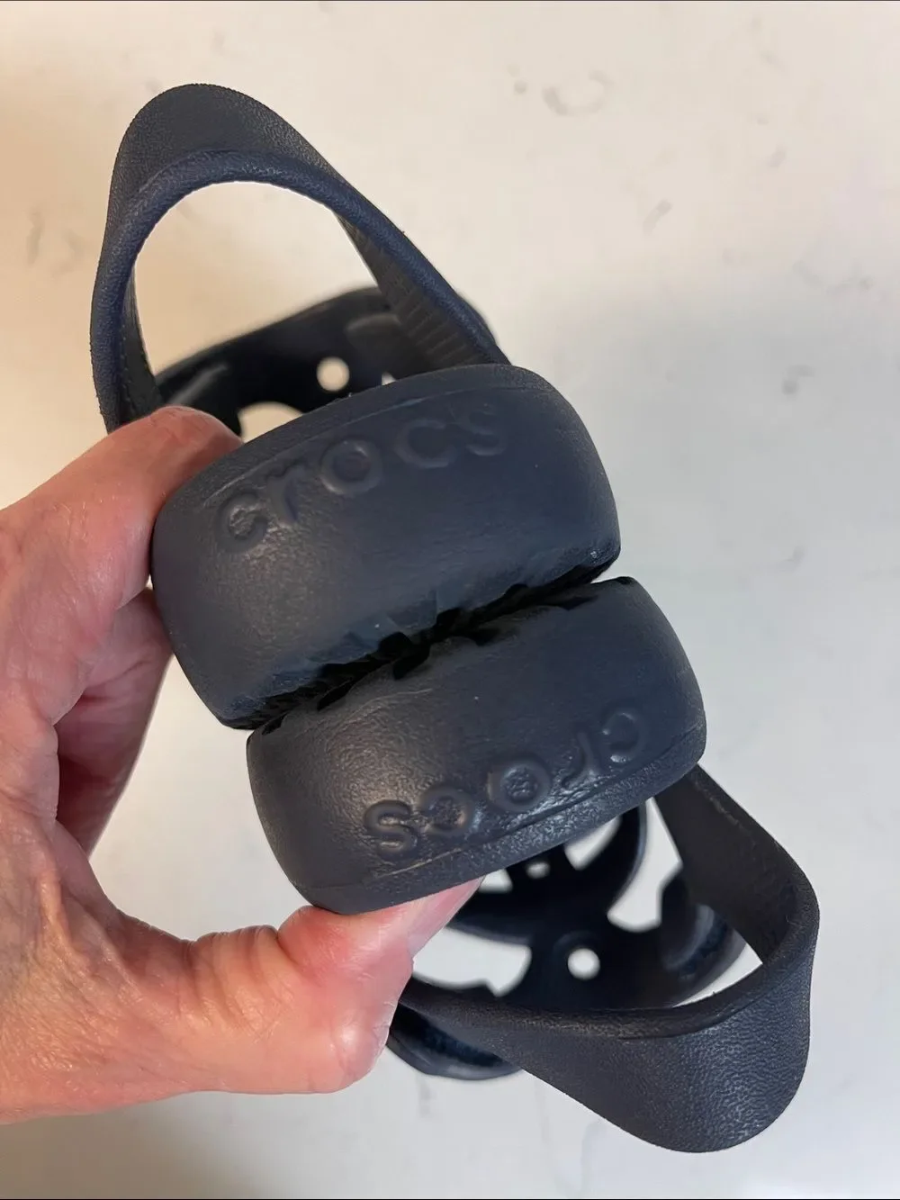 Crocs Kids' Classic Fisherman Sandal Navy Blue Size 13 Style Number 210625